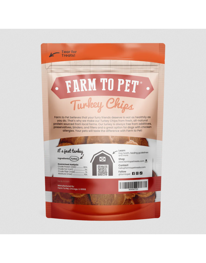 Farm to Pet Farm to Pet Dog Treats | Turkey Chips 4 oz