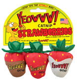 Yeowww! Yeowww! Catnip Cat Toys | Strawberries 3 pack