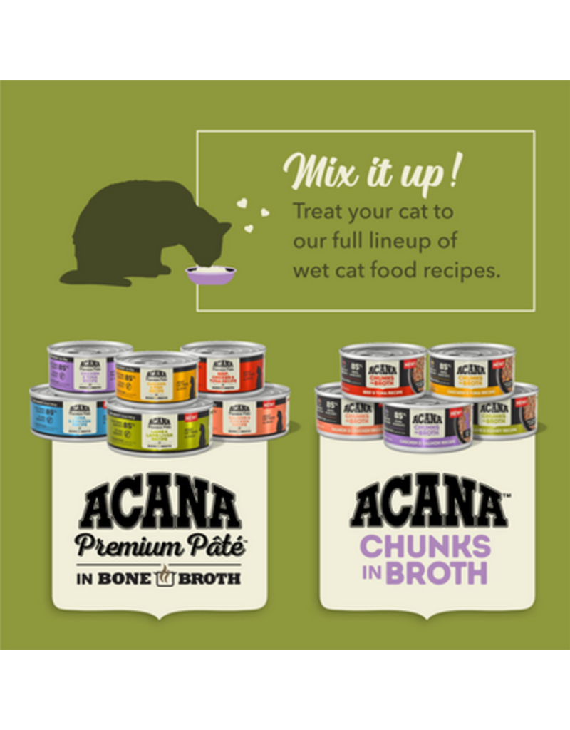 Acana Acana Canned Cat Food | Salmon & Chicken Chunks in Bone Broth 3 oz CASE/12