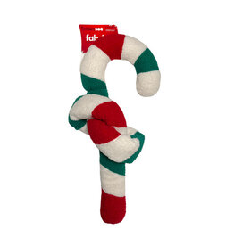 fabdog Fab Dog Christmas Plush Dog Toy | Twisty Candy Cane