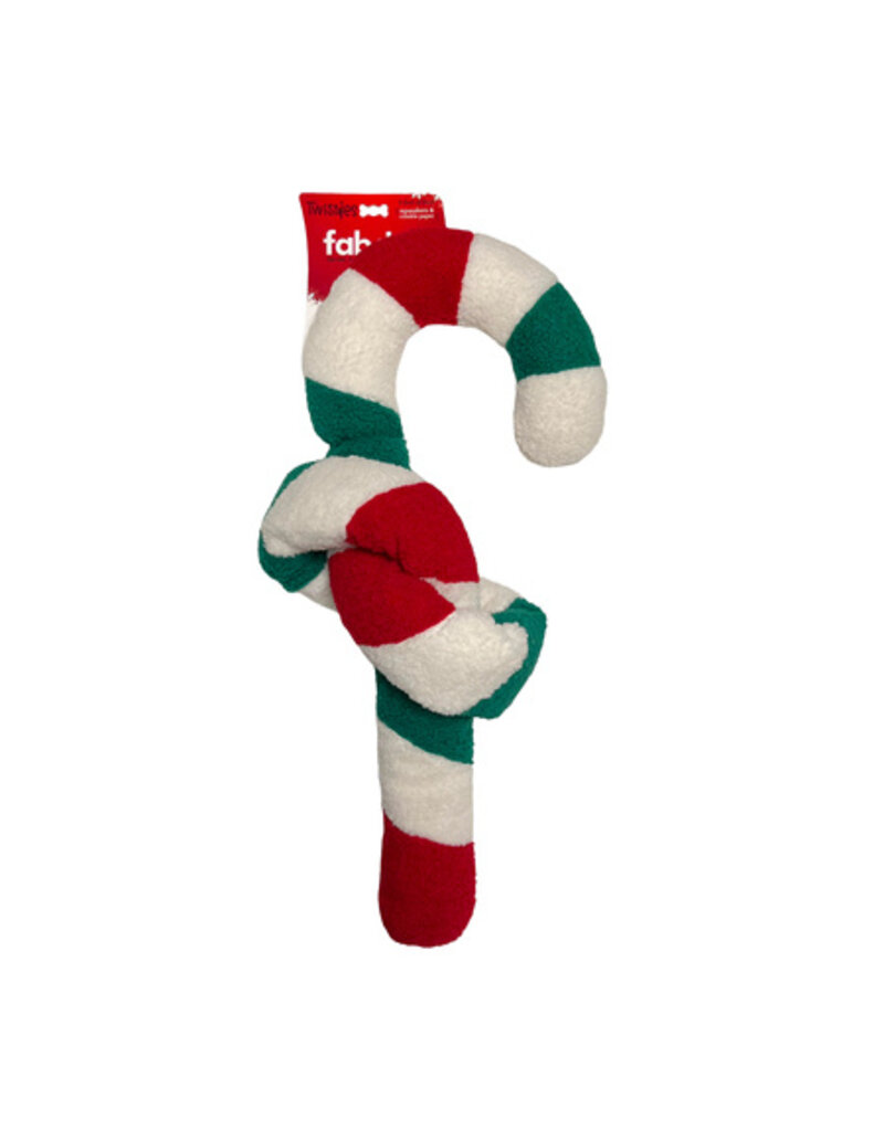 fabdog Fab Dog Christmas Plush Dog Toy | Twisty Candy Cane