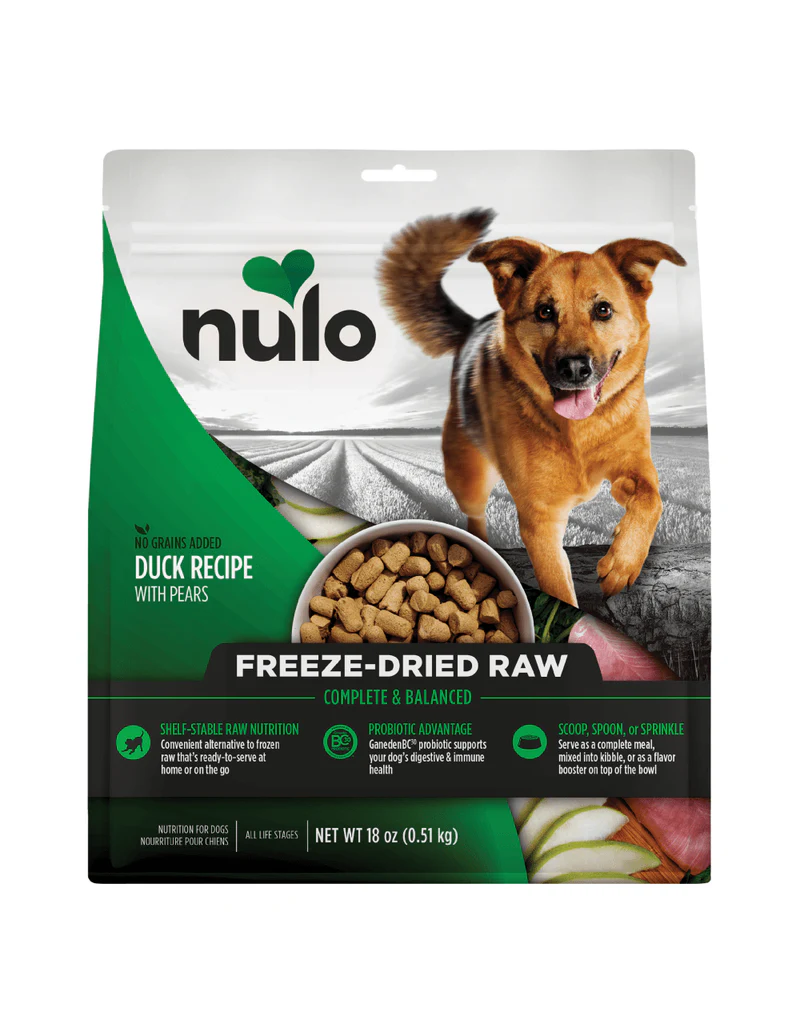 Nulo Nulo Freeze Dried Dog Food | Duck & Pear Recipe 18 oz