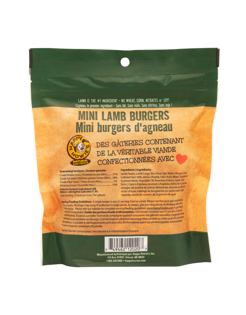 Happy Howie's Happy Howie's Baker's Dozen Dog Treats | Lamb Burger 2" 4.6 oz 13 ct