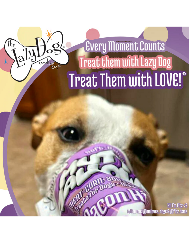 Lazy Dog Cookie Co. Lazy Dog Soft Baked Dog Treats | Mutt Mallows Maple Bacon Kisses 5 oz single
