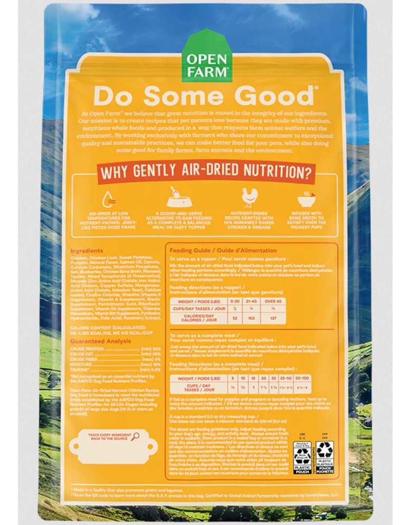 Open Farm Open Farm Air Dried Dog Food | Harvest Chicken Recipe 1 lb
