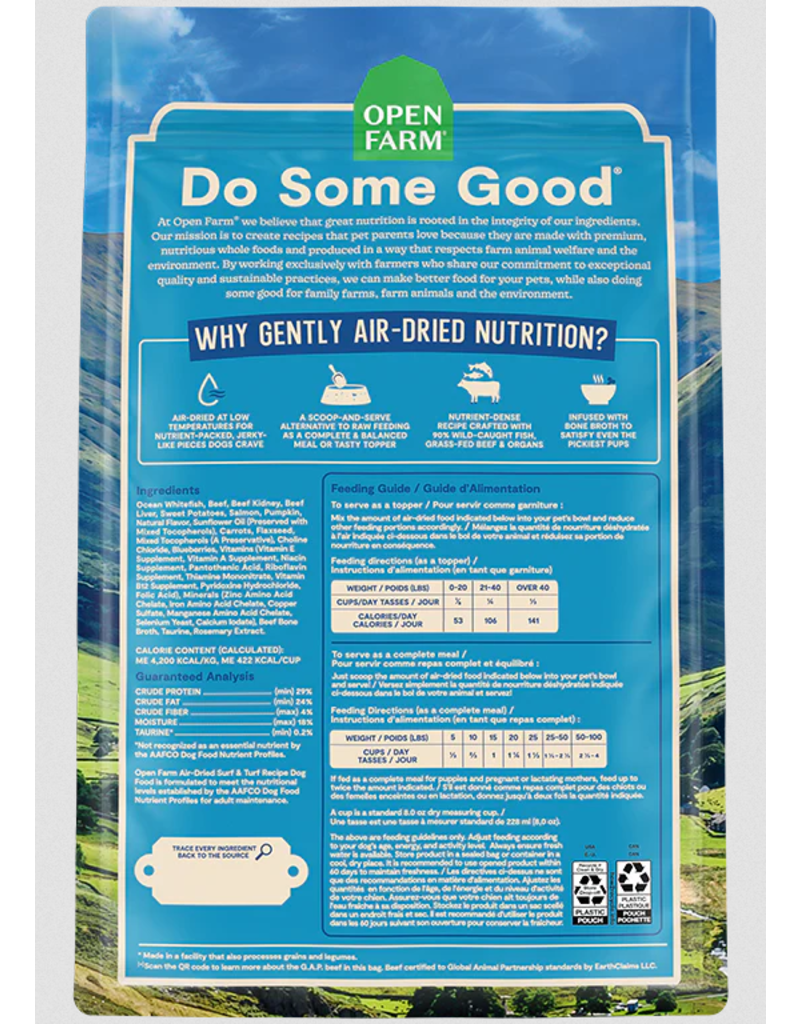 Open Farm Open Farm Air Dried Dog Food | Surf & Turf Recipe 2 lb
