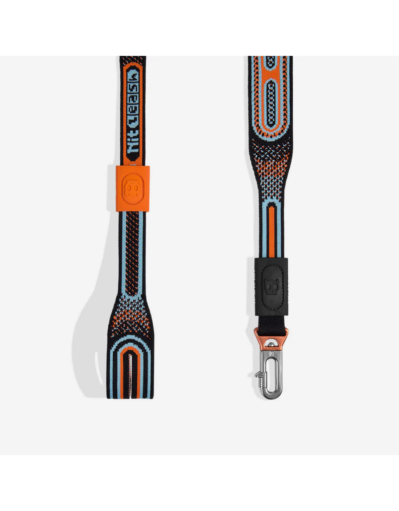 Zee.Dog Zee Dog Nit Leash | 3D Knit Chron Black & Orange 3'