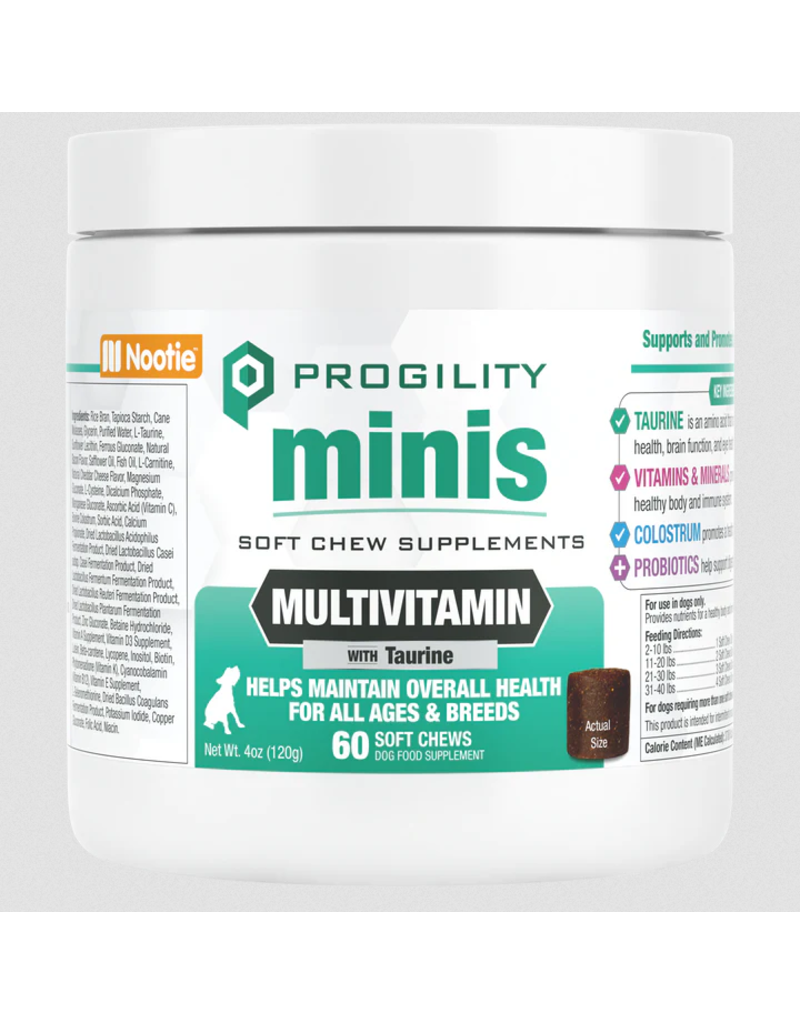 Nootie Nootie Progility Soft Chews | Multivitamin with Taurine for Dogs 60 Chews Mini