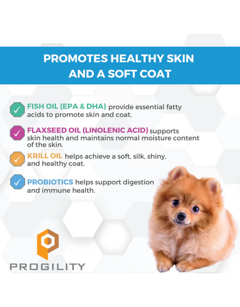 Nootie Nootie Progility Soft Chews | Skin & Coat for Dogs 60 Chews Mini