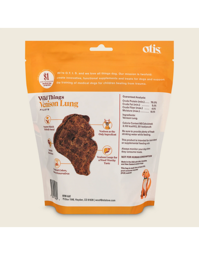 OTIS OTIS Dog Treats | Wild Things  Venison Lung Filets 4 oz