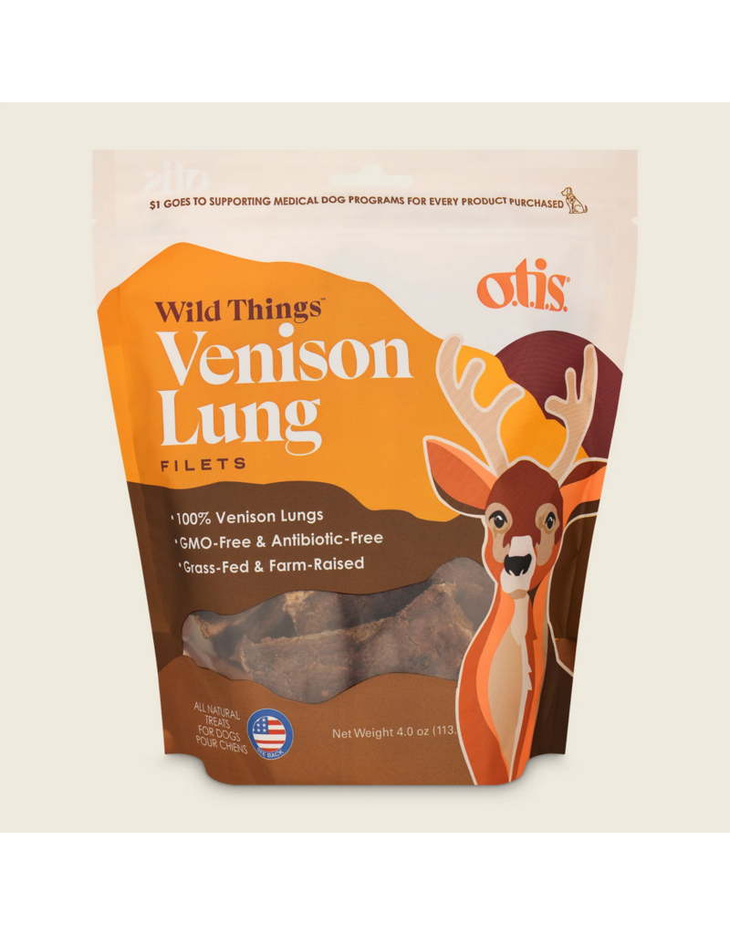 OTIS OTIS Dog Treats | Wild Things  Venison Lung Filets 4 oz