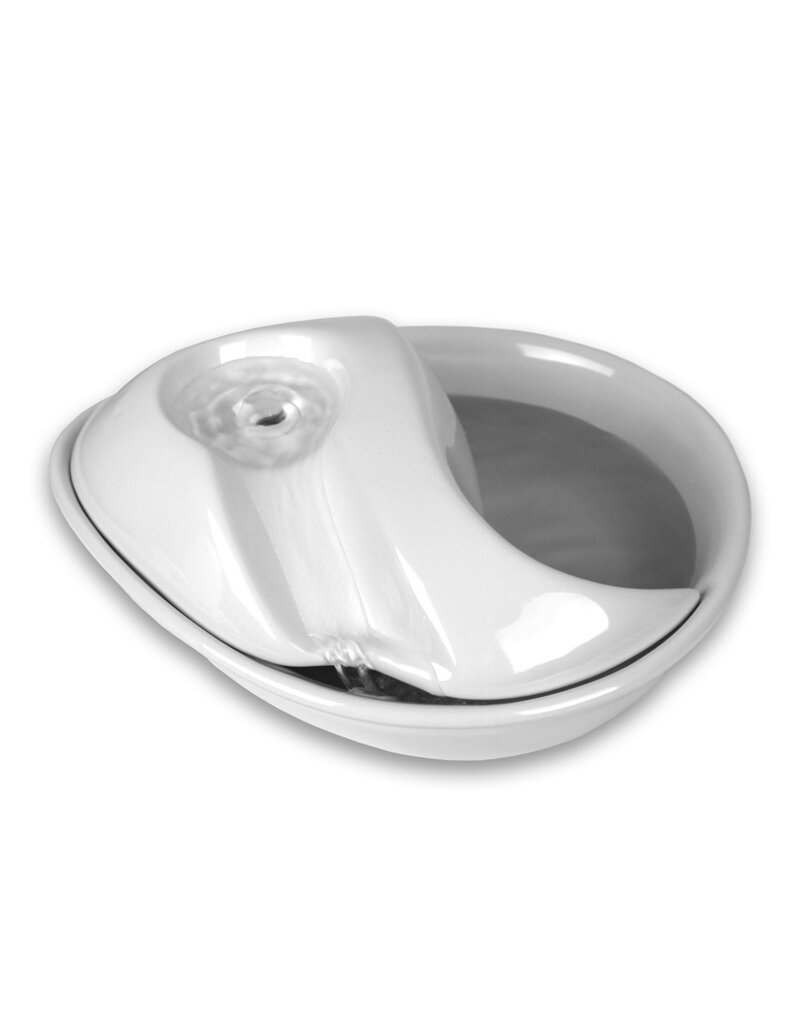 Pioneer Pet Pioneer Pet Drinking Fountain | Raindrop Fountain Ceramic White 60 oz