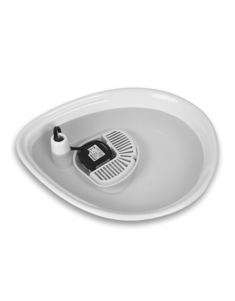 Pioneer Pet DISC/D Pioneer Pet Drinking Fountain | Raindrop Fountain Ceramic White 60 oz