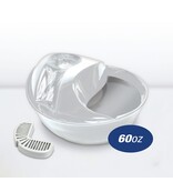 Pioneer Pet DISC/D Pioneer Pet Drinking Fountain | Raindrop Fountain Ceramic White 60 oz