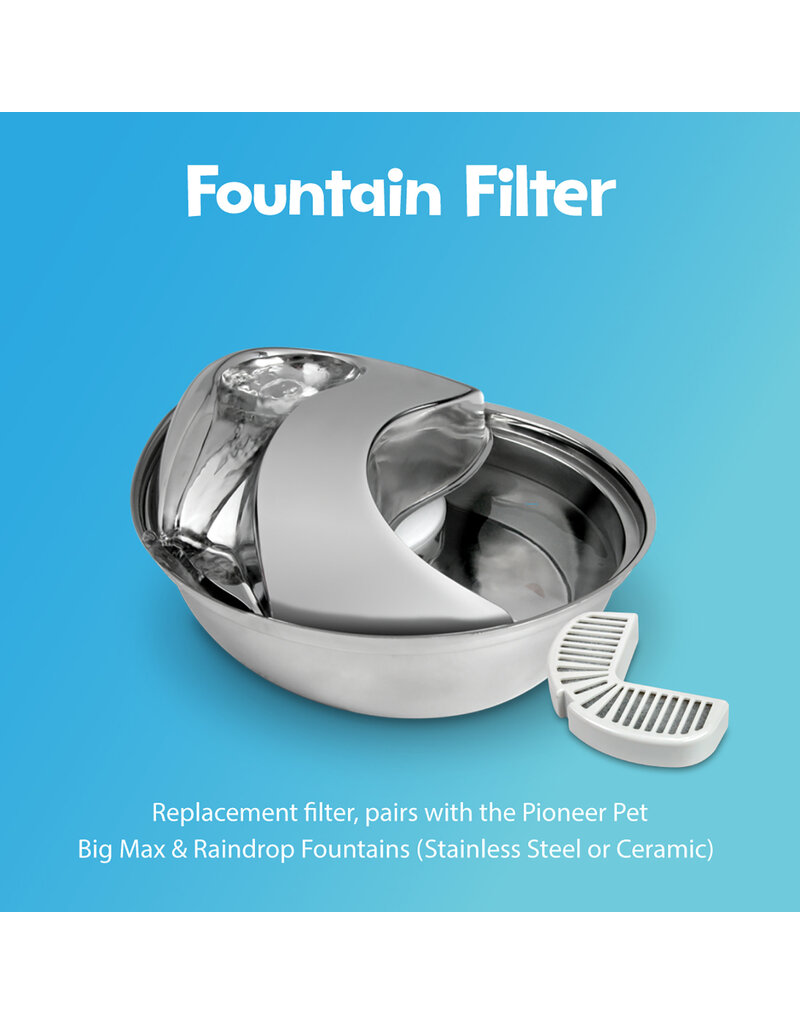 Pioneer Pet DISC/D Pioneer Pet Drinking Fountain | Raindrop Fountain Ceramic White 60 oz