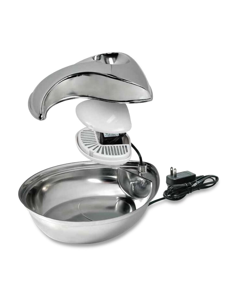 Pioneer Pet Pioneer Pet Drinking Fountain | Raindrop Fountain Stainless Steel 60 oz
