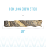 IcelandicPLUS Icelandic+ Chews | 10" Cod Skin Wrapped Chew Stick 12 pack