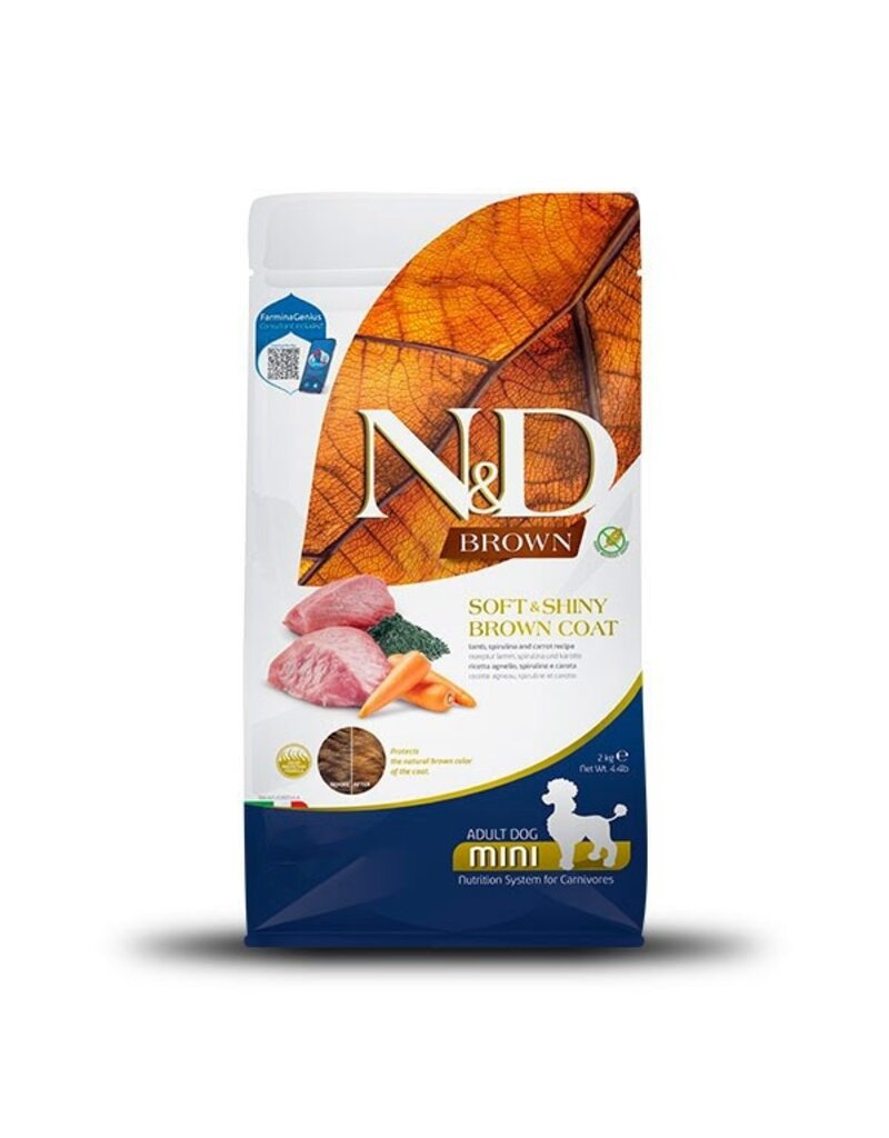 Farmina Pet Foods Farmina Grain Free Dog Kibble Mini Bites | Soft & Shiny Brown Coat Lamb 4.4 lb