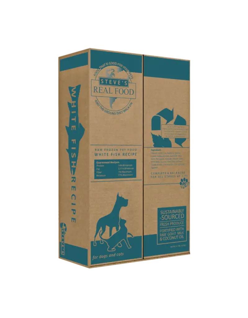 Steve's Real Food Steve's Real Food Frozen Dog & Cat Patties | Whitefish 14 lb (*Frozen Products for Local Delivery or In-Store Pickup Only. *)