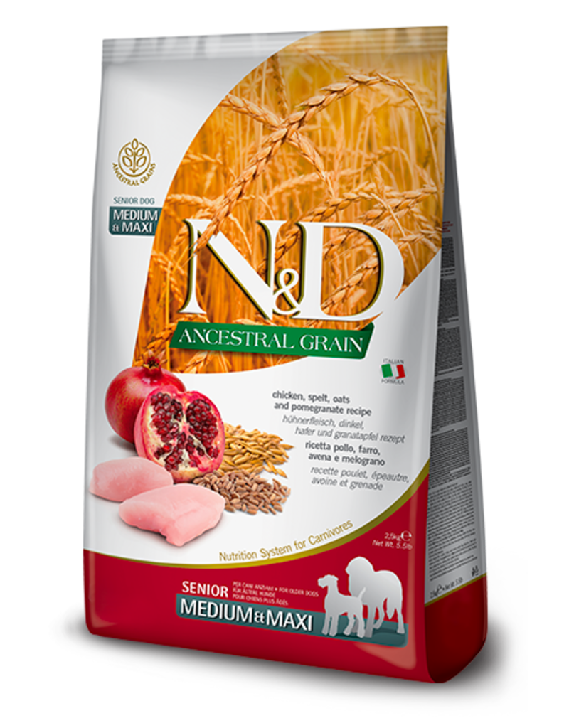 Farmina Pet Foods Farmina Ancestral Grain Dog Kibble | Senior Chicken & Pomegranate 26.5 lb