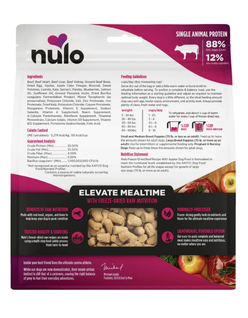 Nulo Nulo Freeze Dried Dog Food | Beef & Apples Recipe 8 oz