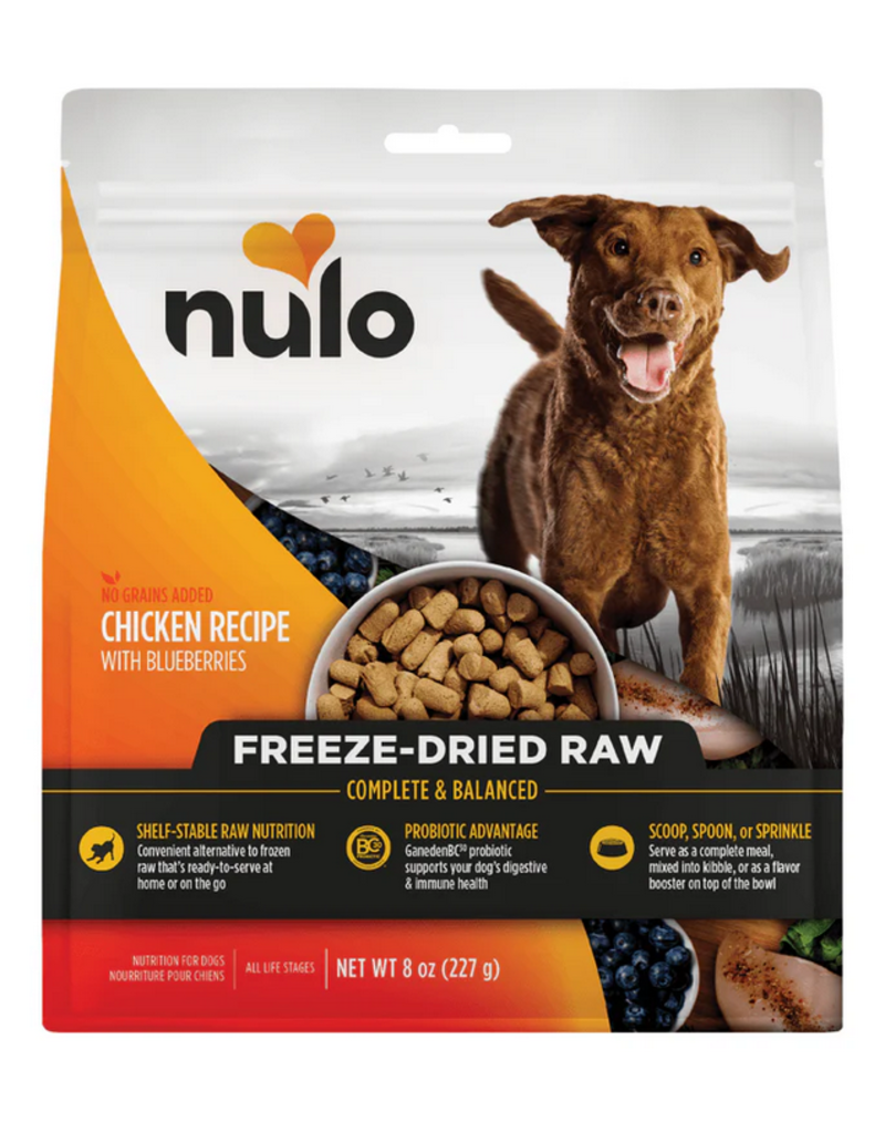Nulo Nulo Freeze Dried Dog Food | Chicken & Blueberries Recipe 8 oz