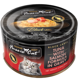 Fussie Cat Fussie Cat Canned Cat Food | Black Label Tuna with Salmon in Gravy 2.82 oz single