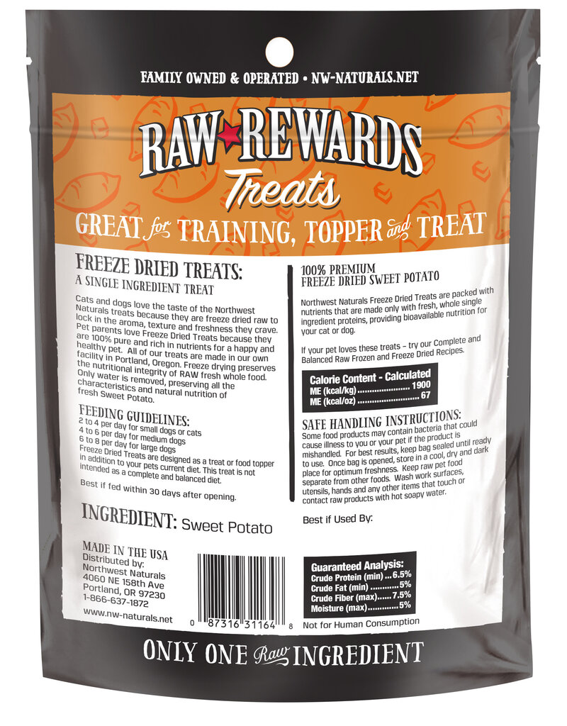 Northwest Naturals Northwest Naturals | Cat & Dog Freeze Dried Sweet Potato Treat 2 oz