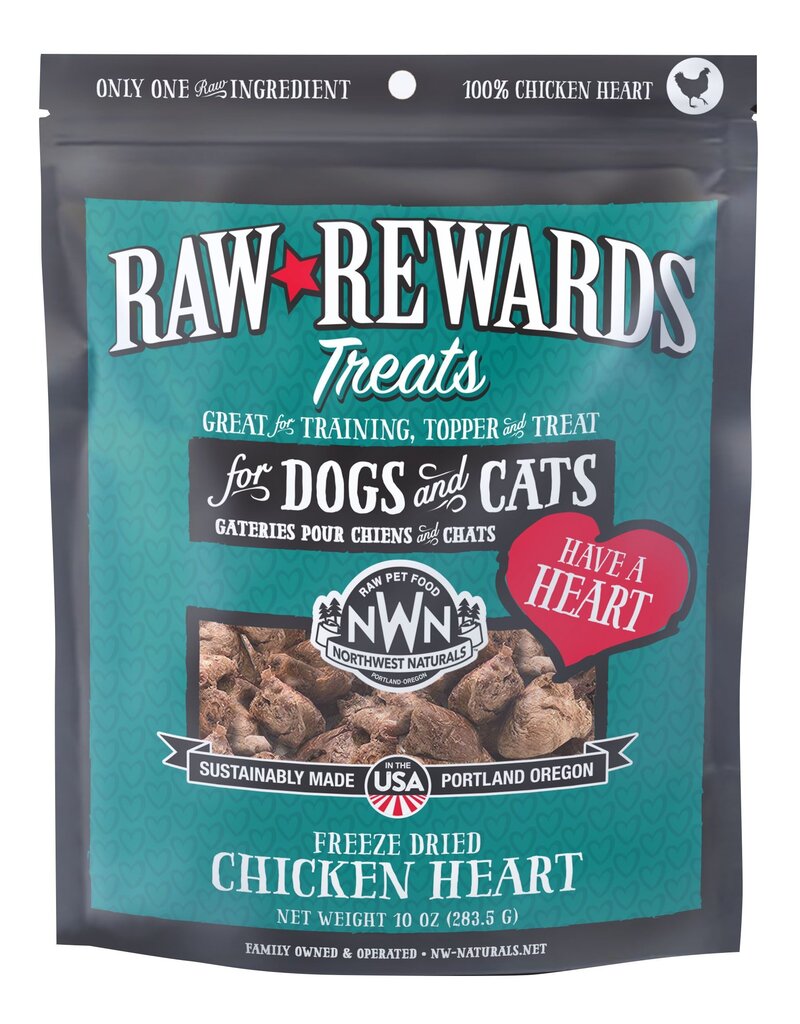 Northwest Naturals Northwest Naturals Raw Rewards Treats | Chicken Heart 10 oz