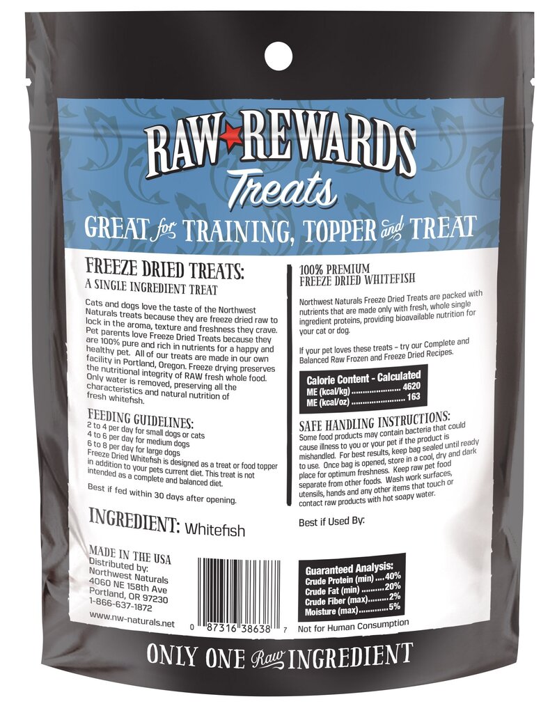 Northwest Naturals Northwest Naturals Raw Rewards Treats |  Whitefish 2.5 oz