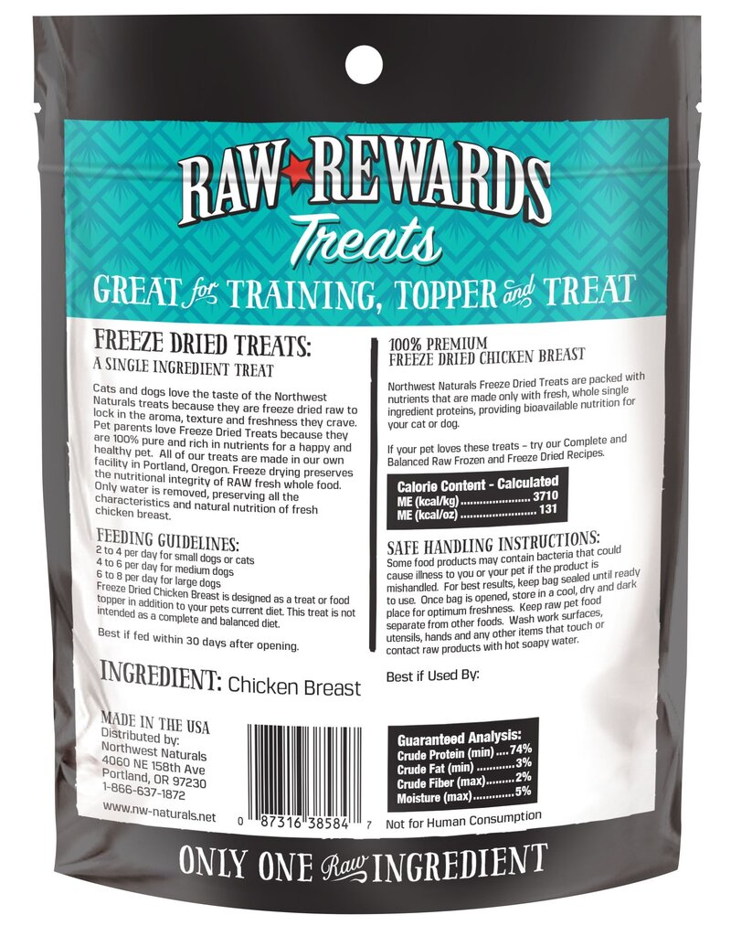 Northwest Naturals Northwest Naturals Raw Rewards Treats | Chicken Breast 3 oz