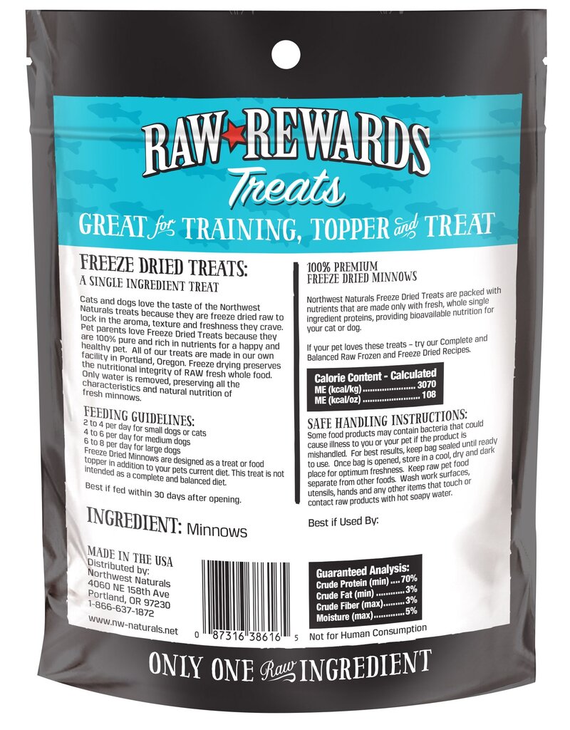 Northwest Naturals Northwest Naturals Raw Rewards Treats | Minnows 1 oz