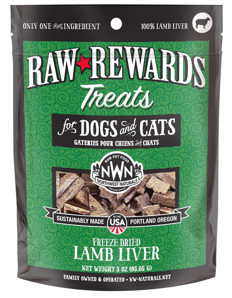 Northwest Naturals Northwest Naturals Raw Rewards Treats | Lamb Liver 3 oz