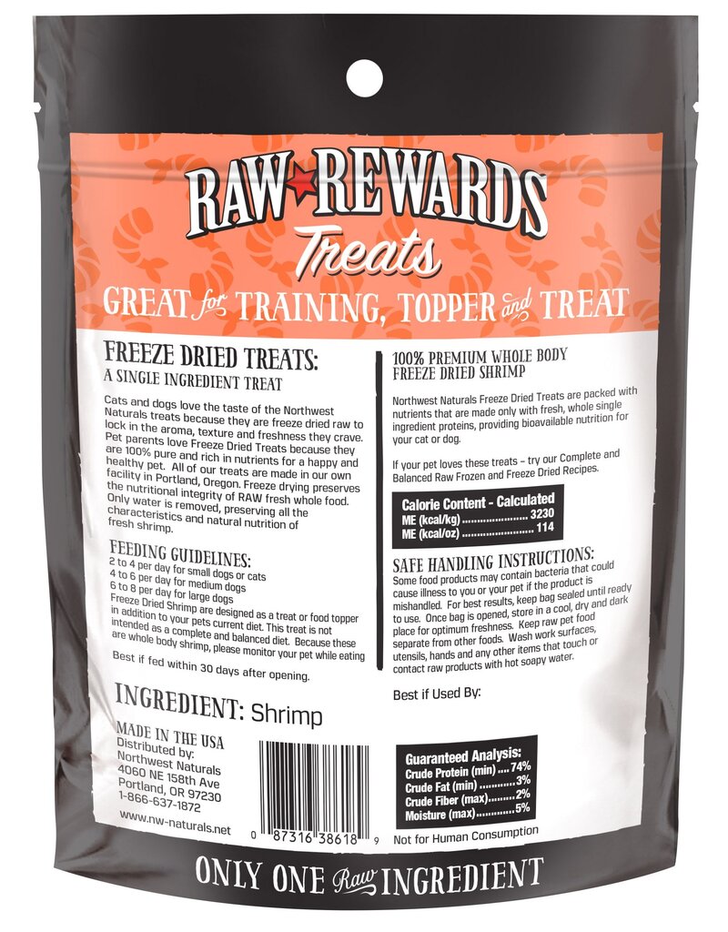 Northwest Naturals Northwest Naturals Raw Rewards Treats | Shrimp 1 oz