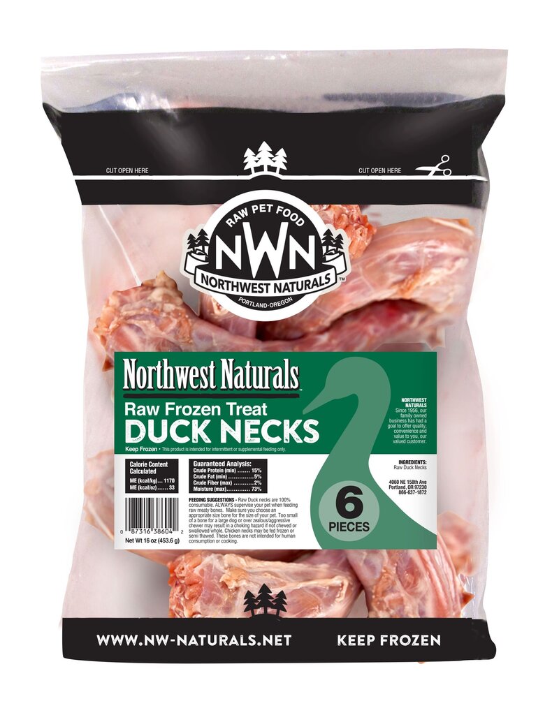 Northwest Naturals Northwest Naturals Frozen Raw Meaty Bones | Duck Necks 6 ct (*Frozen Products for Local Delivery or In-Store Pickup Only. *)