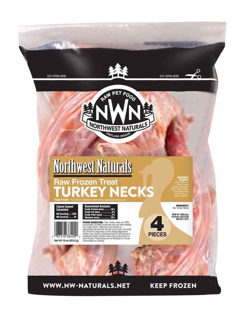 Northwest Naturals Northwest Naturals Frozen Raw Meaty Bones | Turkey Necks 4 ct (*Frozen Products for Local Delivery or In-Store Pickup Only. *)