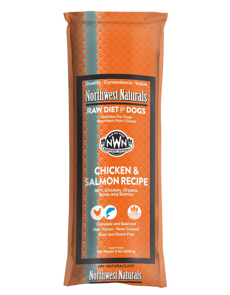 Northwest Naturals Northwest Naturals Frozen Chub Chicken & Salmon 5 lb CASE (*Frozen Products for Local Delivery or In-Store Pickup Only. *)