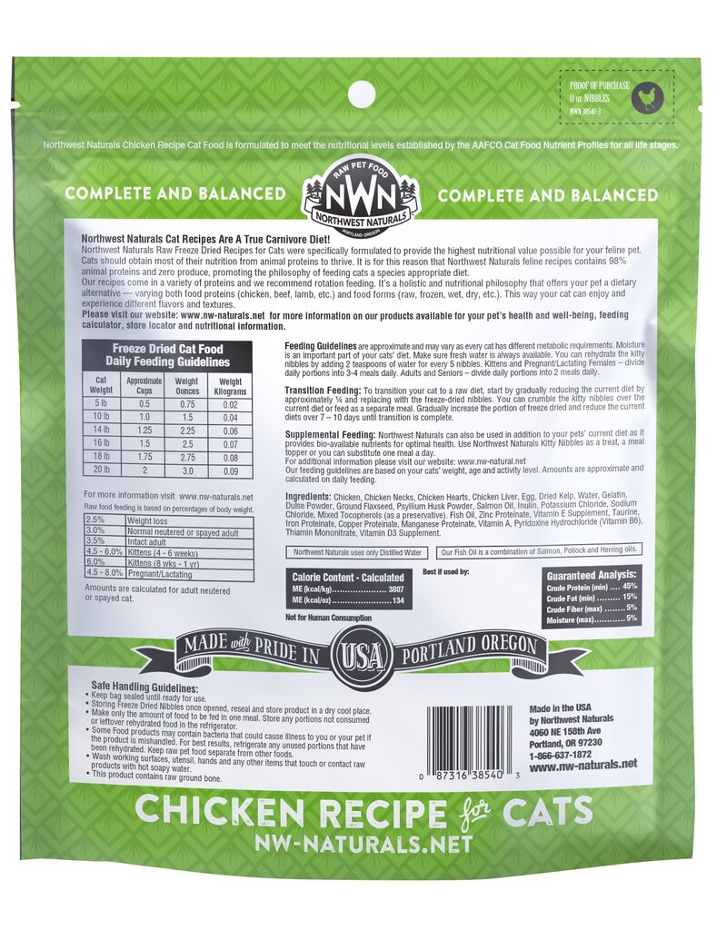 Northwest Naturals Northwest Naturals Freeze Dried Cat Food | Chicken 11 oz