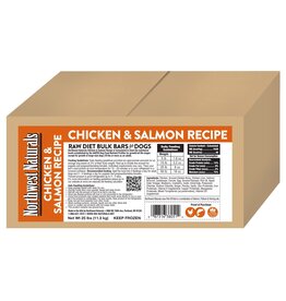 Northwest Naturals Northwest Naturals Frozen Bars Chicken & Salmon 25 lb CASE (*Frozen Products for Local Delivery or In-Store Pickup Only. *)
