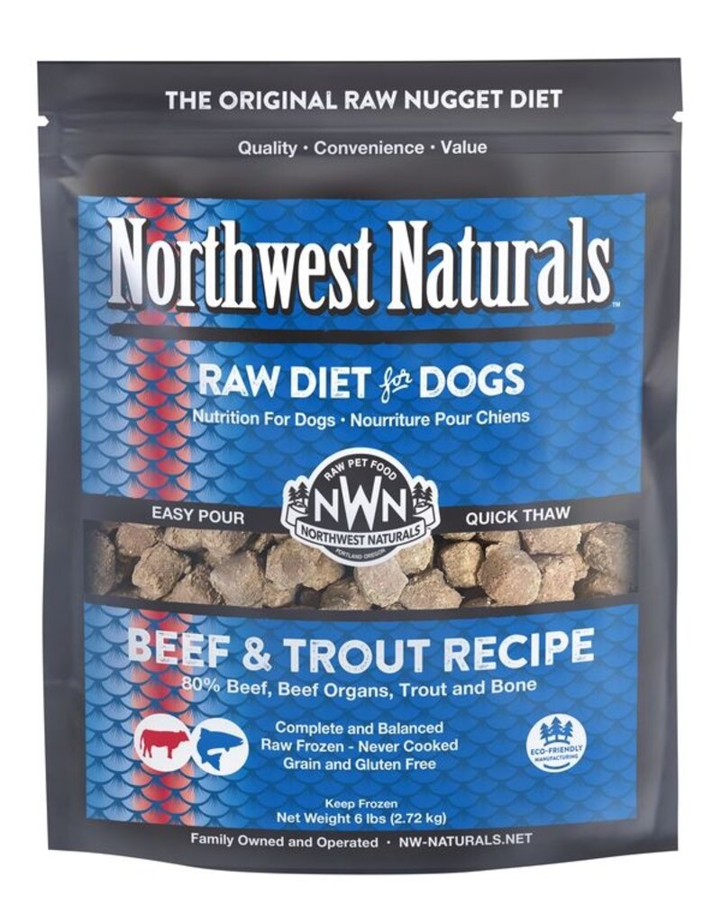 Northwest Naturals Northwest Naturals Frozen Dog Nuggets | Beef & Trout 6 lb (*Frozen Products for Local Delivery or In-Store Pickup Only. *)