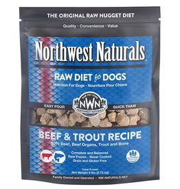 Northwest Naturals Northwest Naturals Frozen Dog Nuggets | Beef & Trout 6 lb CASE (*Frozen Products for Local Delivery or In-Store Pickup Only. *)