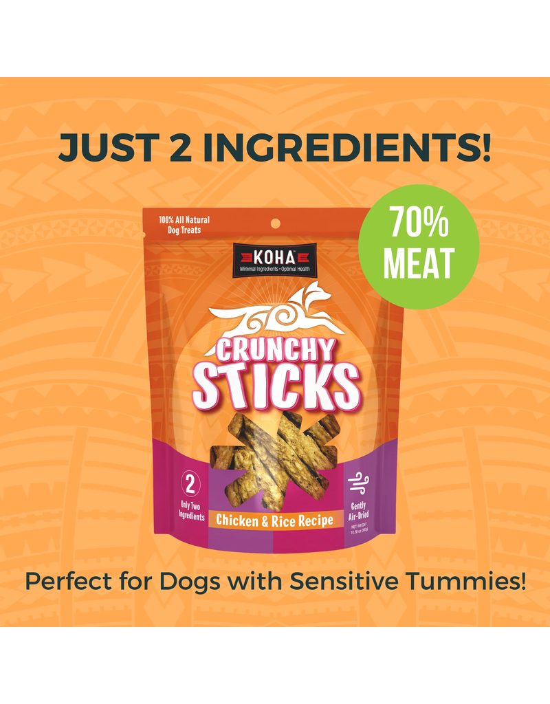 Koha Koha Treats | Air Dried Chicken & Rice Crunchy Sticks 10.58 oz