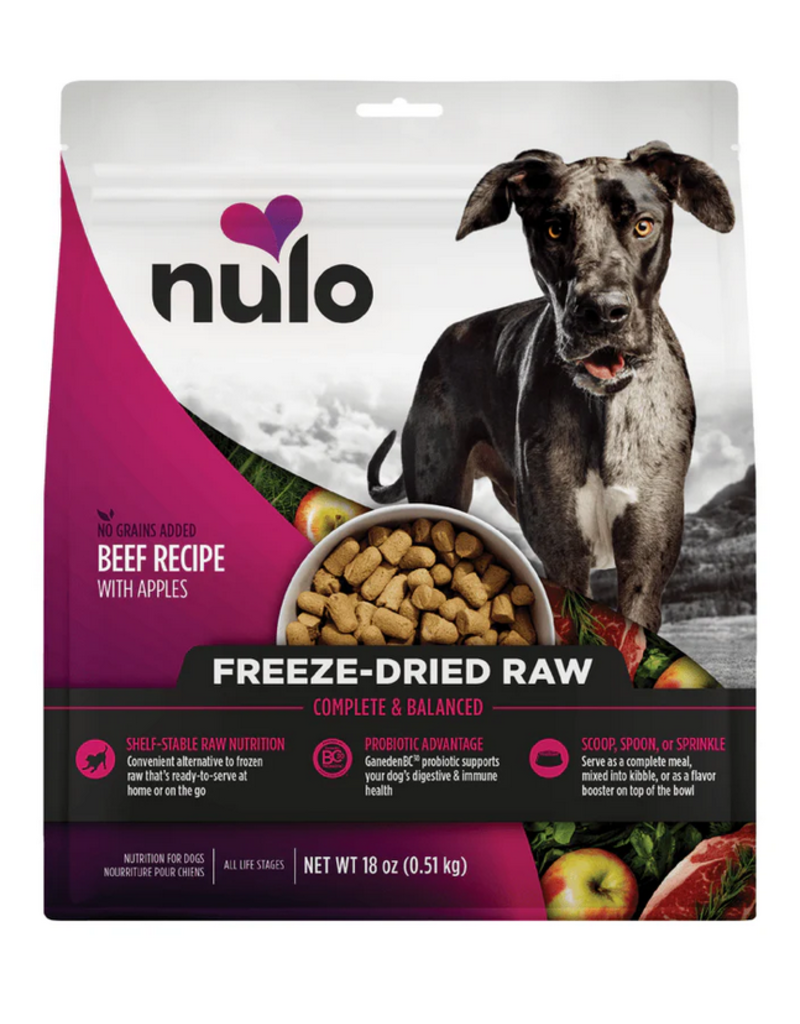 Nulo Nulo Freeze Dried Dog Food | Beef & Apples Recipe 18 oz