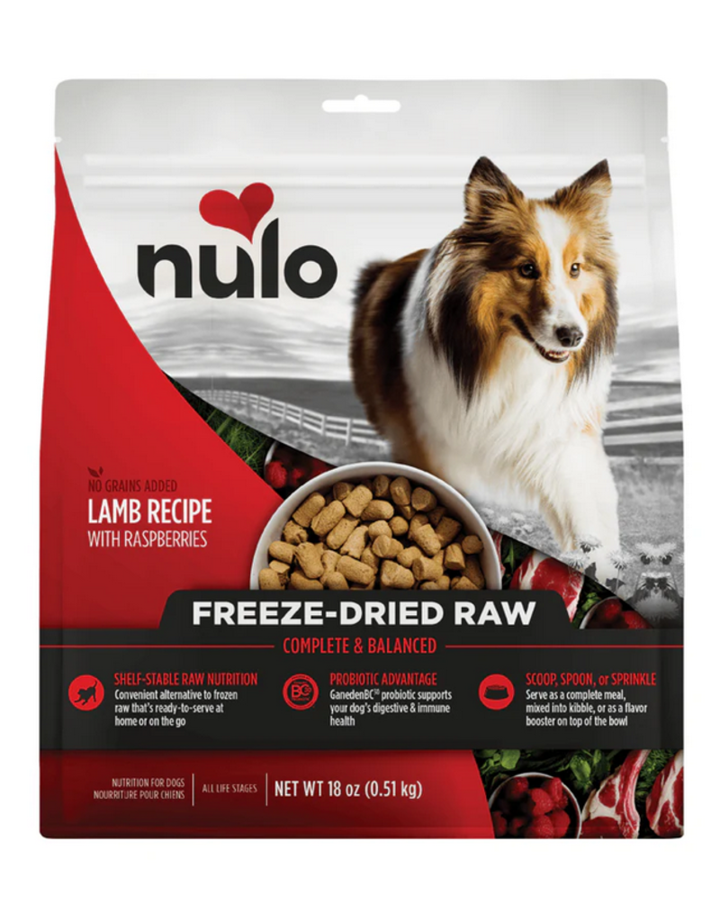 Nulo Nulo Freeze Dried Dog Food | Lamb & Raspberries Recipe 18 oz