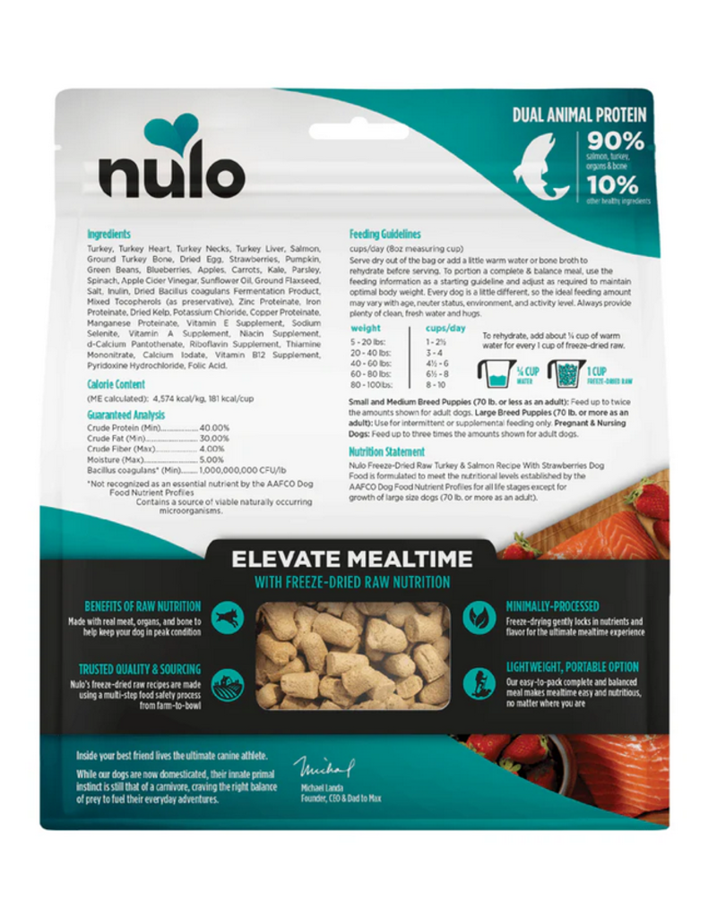 Nulo Nulo Freeze Dried Dog Food | Turkey & Salmon Recipe 18 oz