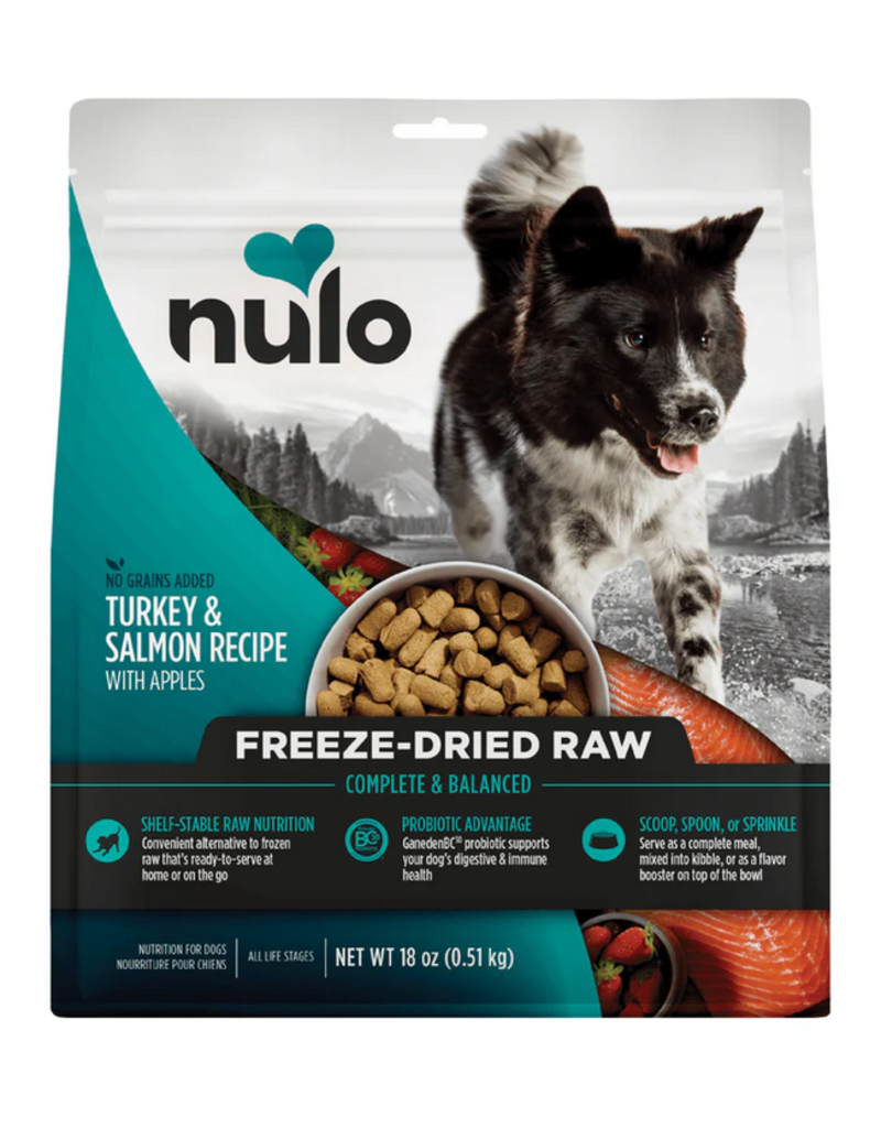 Nulo Nulo Freeze Dried Dog Food | Turkey & Salmon Recipe 18 oz