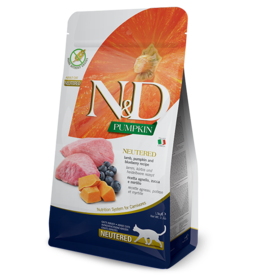 Farmina Pet Foods Farmina Grain Free Cat Kibble | Lamb, Pumpkin, & Blueberry Neutered 3.3 lb