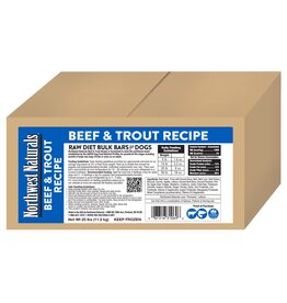 Northwest Naturals Northwest Naturals Frozen Bars | Beef & Trout 25 lb CASE (*Frozen Products for Local Delivery or In-Store Pickup Only. *)