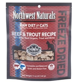 Northwest Naturals Northwest Naturals Freeze Dried Cat Food | Beef & Trout 11 oz