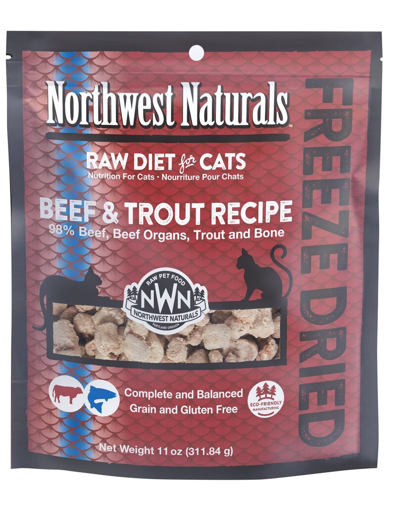 Northwest Naturals Northwest Naturals Freeze Dried Cat Food | Beef & Trout 11 oz